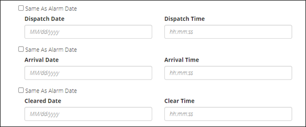 The date and time fields on the Apparatus Module.