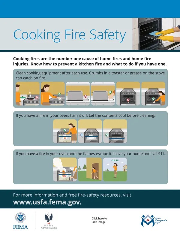 cooking fire safety handout