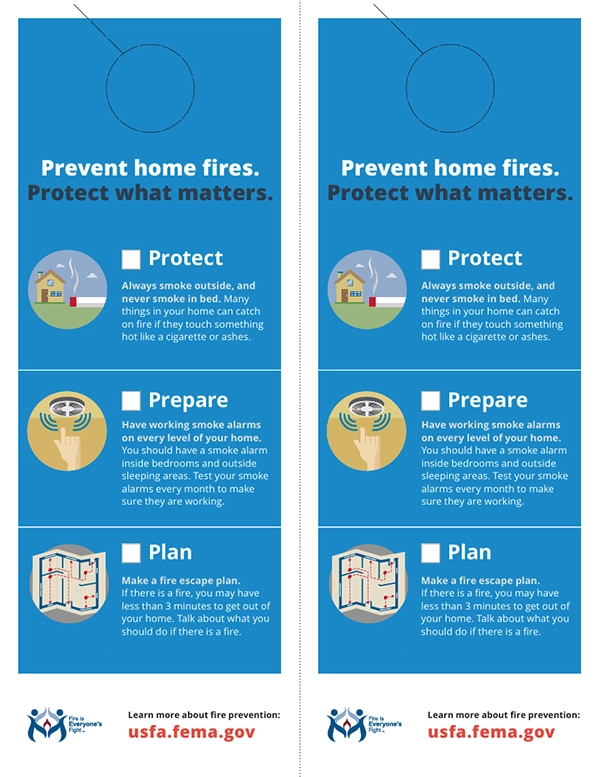 handout: prevent home fires. Protect what matters