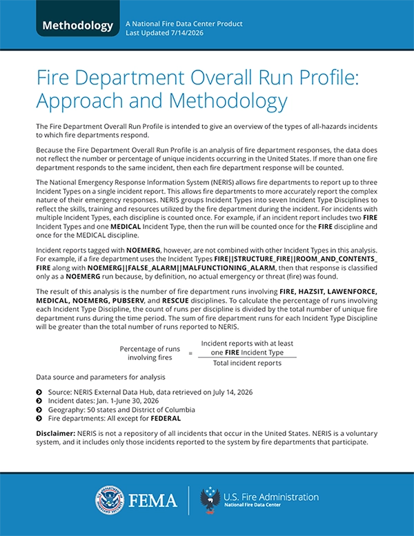 Fire Department Overall Run Profile: Approach and Methodology Report