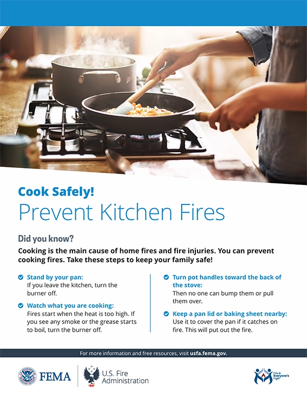 cooking fire safety handout