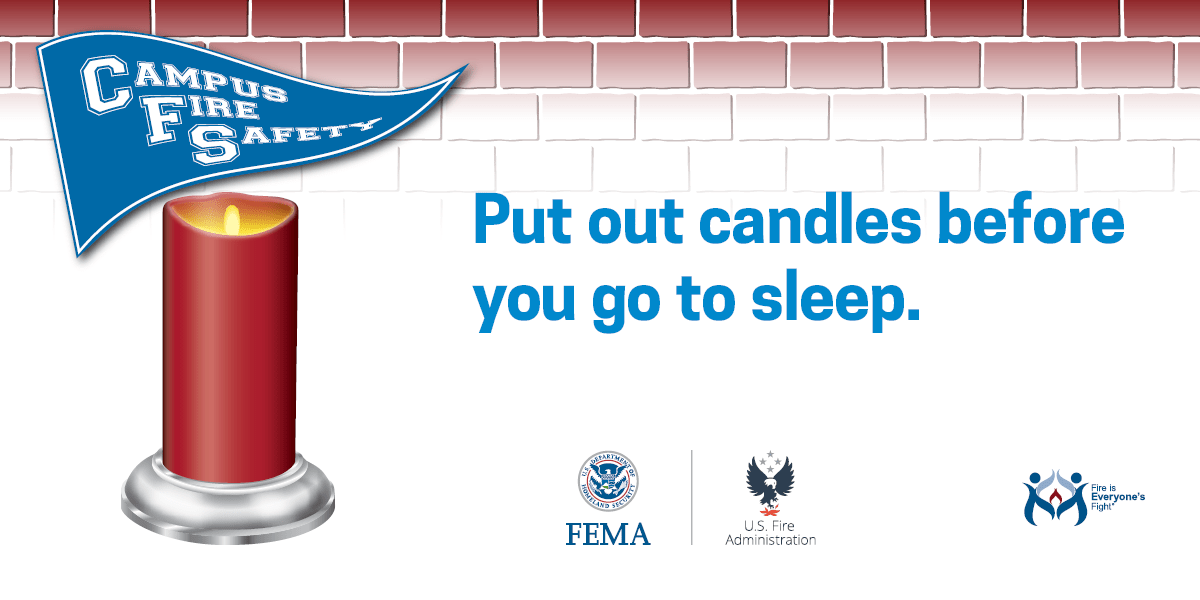social card: put out candles before you go to sleep