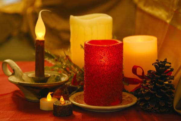 holiday flameless candles