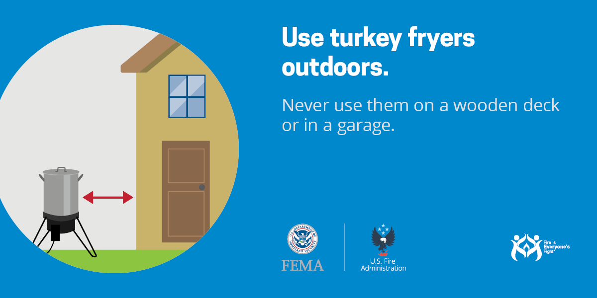 social card: use turkey fryers outdoors