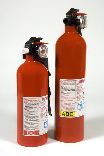 2 fire extinguishers