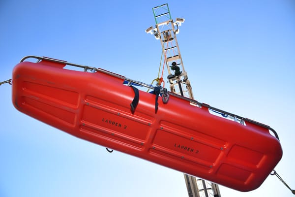 ladder truck lowering stretcher