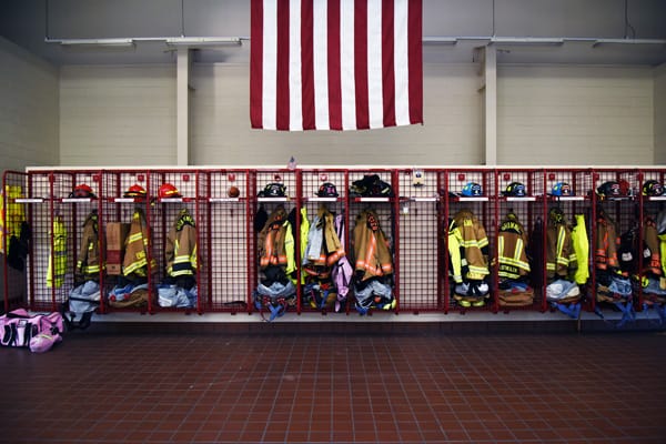 bunker gear storage in fire station