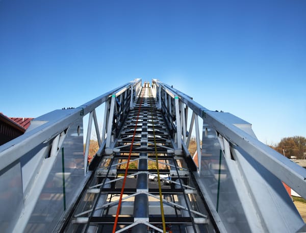view up a ladder