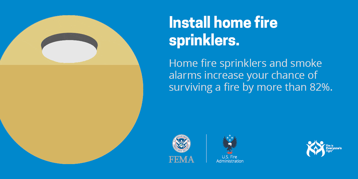 social card: install home fire sprinklers