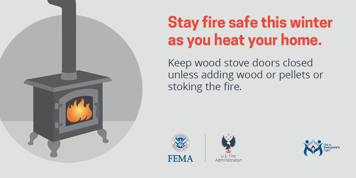 social card: use your wood-stove safely