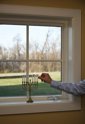 lighting a menorah distance