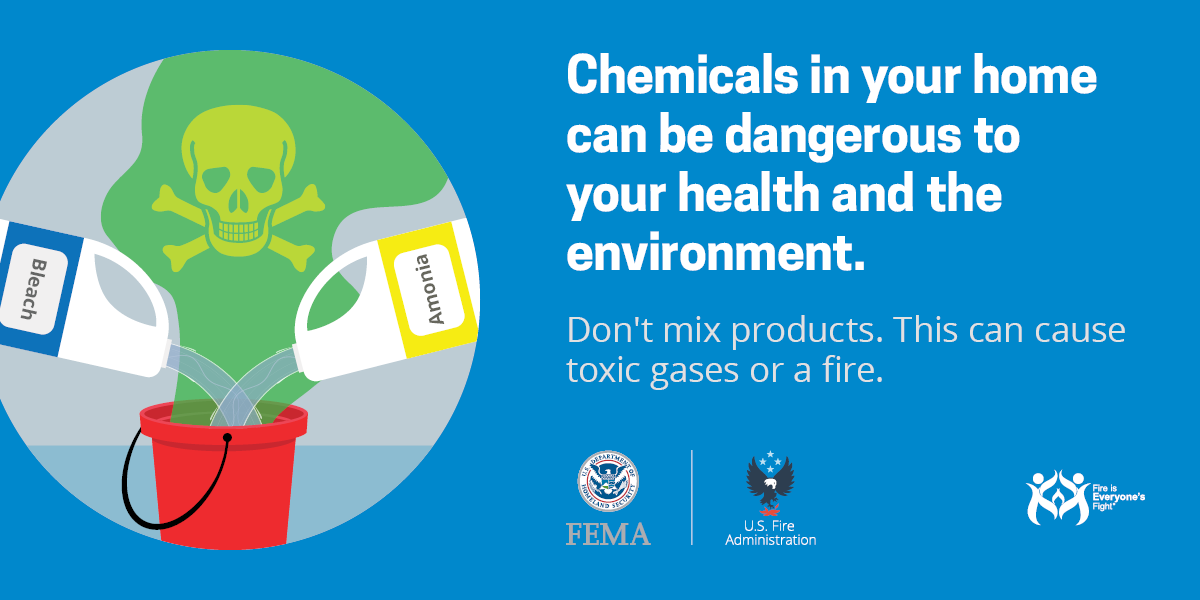 social media card: chemicals in the home can be dangerous