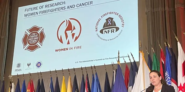 Dr. Sara Jahnke presents on women firefighters and cancer research at the State of Science.