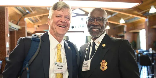 Executive Director of the Congressional Fire Services Institute Bill Webb with former U.S. Fire Administrator Ernie Mitchell.