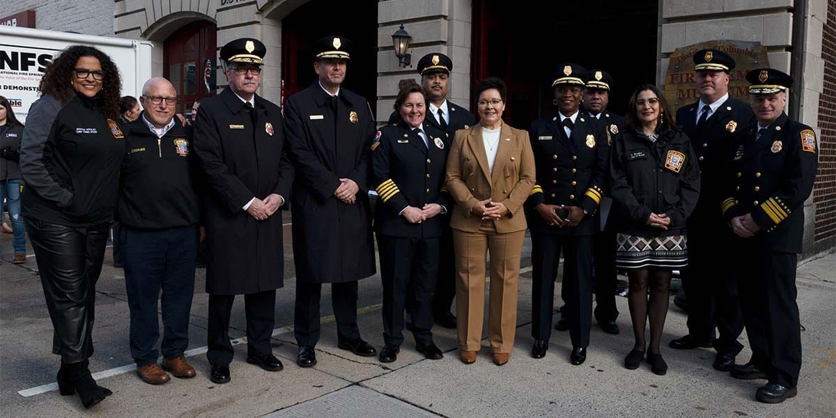Chief Donna Black, Dr. Lori Moore-Merrell and members of the Washington, D.C. Fire and EMS Department
