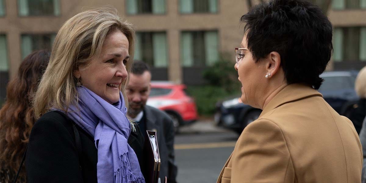Rep. Madeleine Dean and Dr. Lori Moore-Merrell