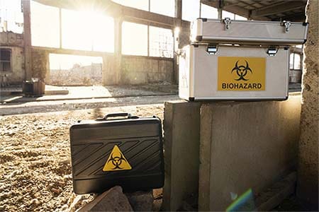 biohazard cases in an abandoned building