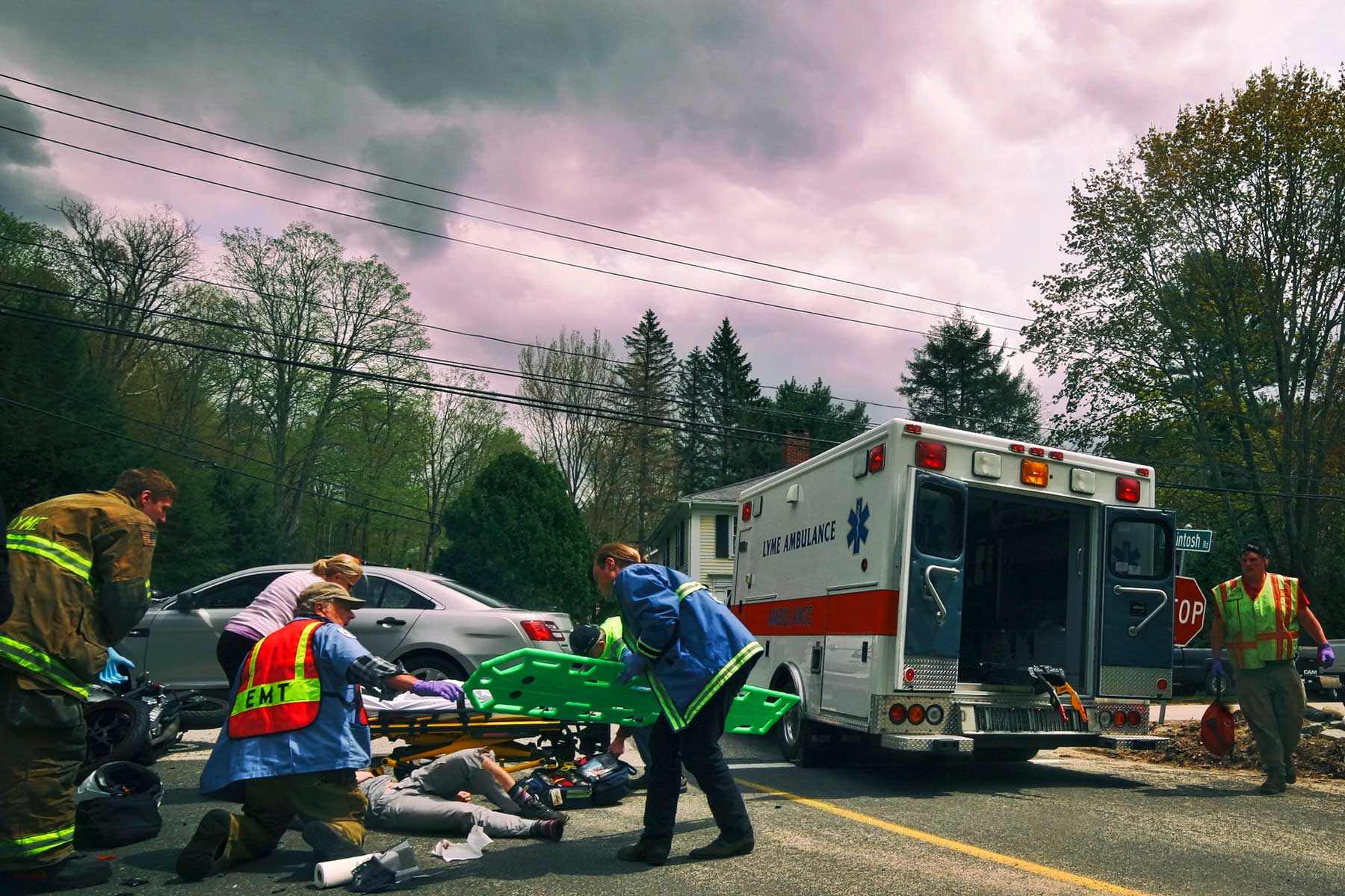EMS at accident scene