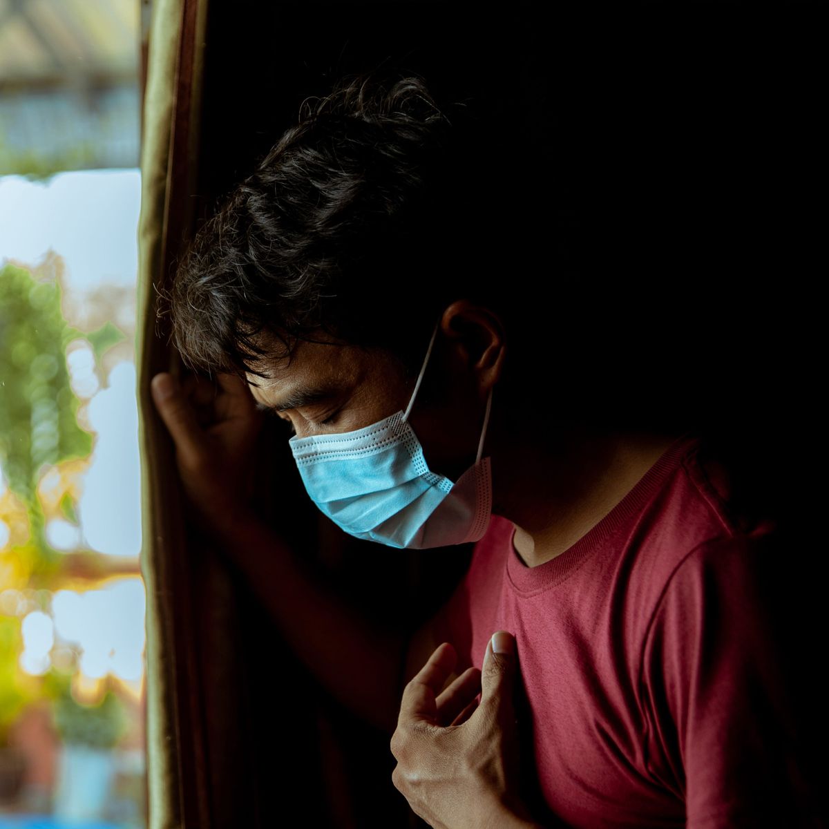 Photo of a person wearing a mask