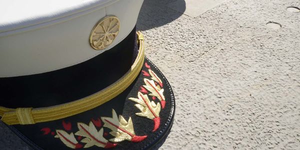Photo of a fire officer's cap
