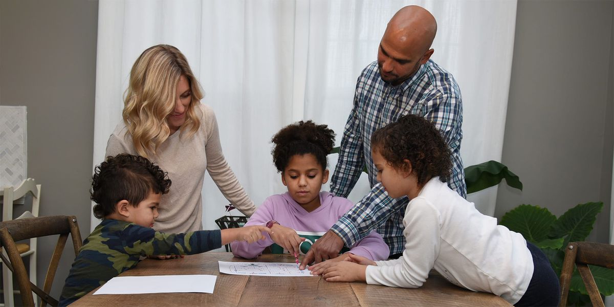 Photo of a family planning for escape