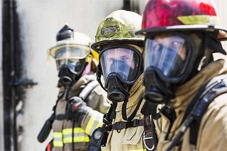 firefighters wearing SCBA