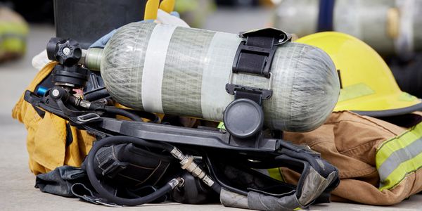 Photo of firefighter turnout gear and SCBA