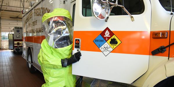 Photo of a firefighter wearing PPE