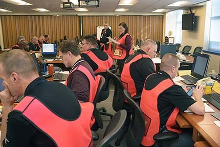 NFA incident command class during an exercise