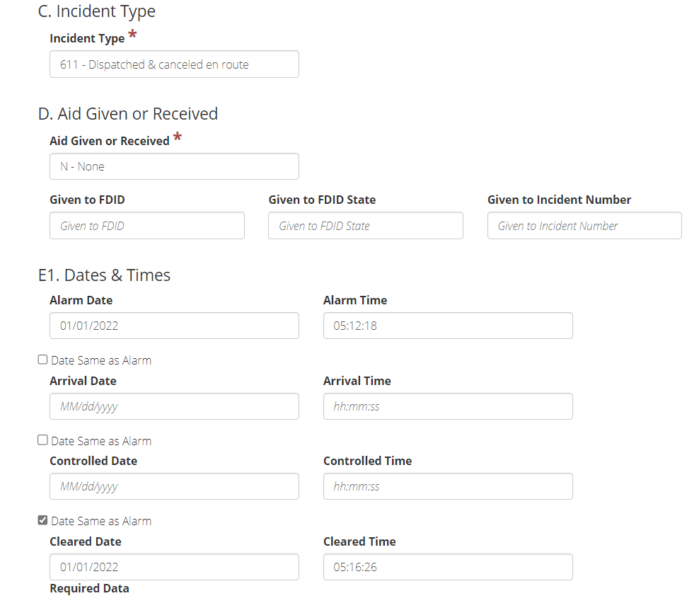 NFIRSGram: Dispatched and canceled en route