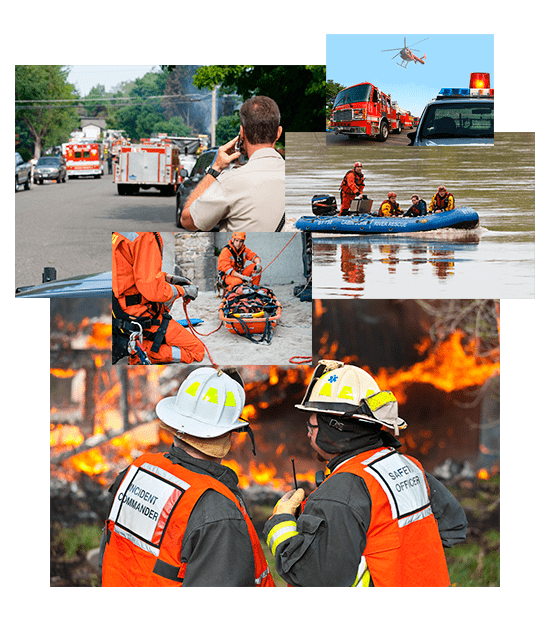incident management photo collage