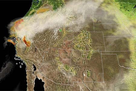 smoke model satellite photo