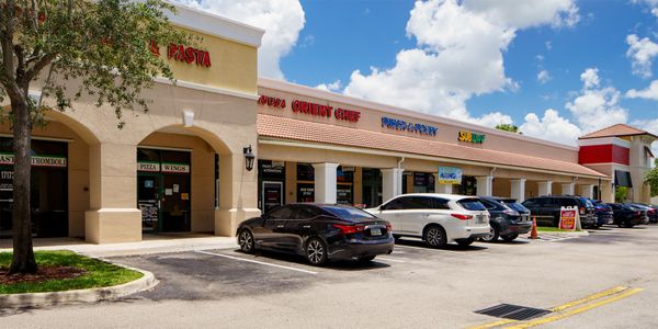 Photo of a strip mall