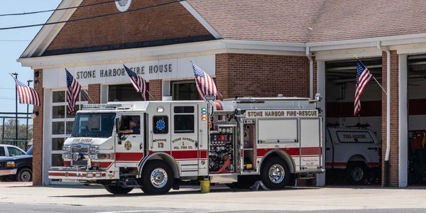 photo of a volunteer fire station