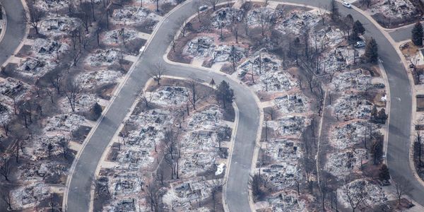 community destroyed by wildfire