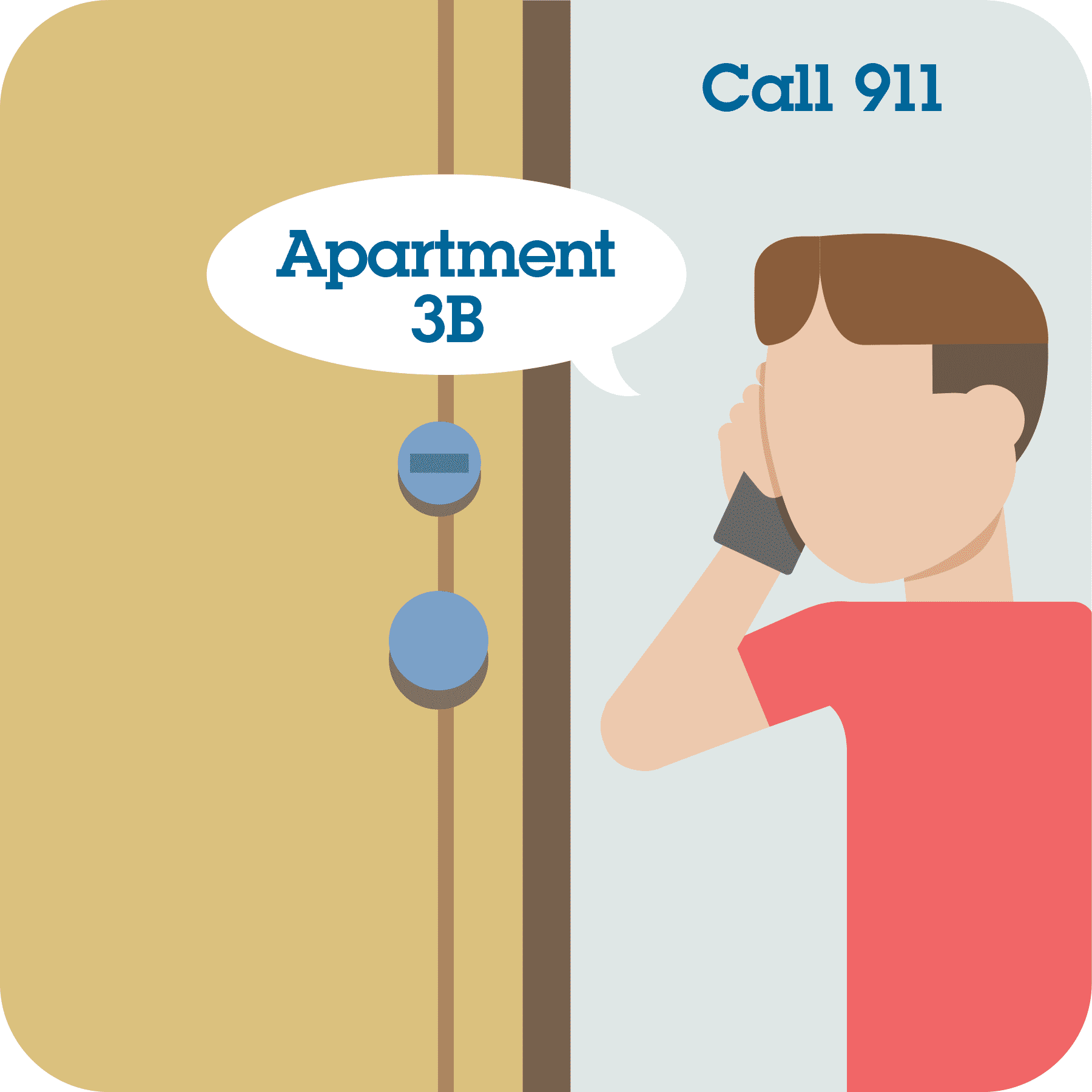 boy calling 911 from his apartment