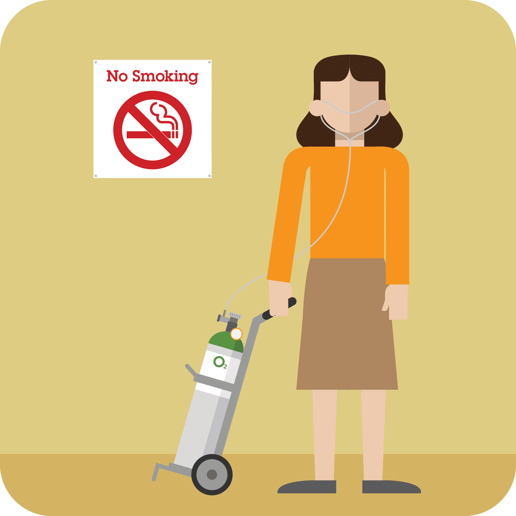 no smoking around oxygen tanks