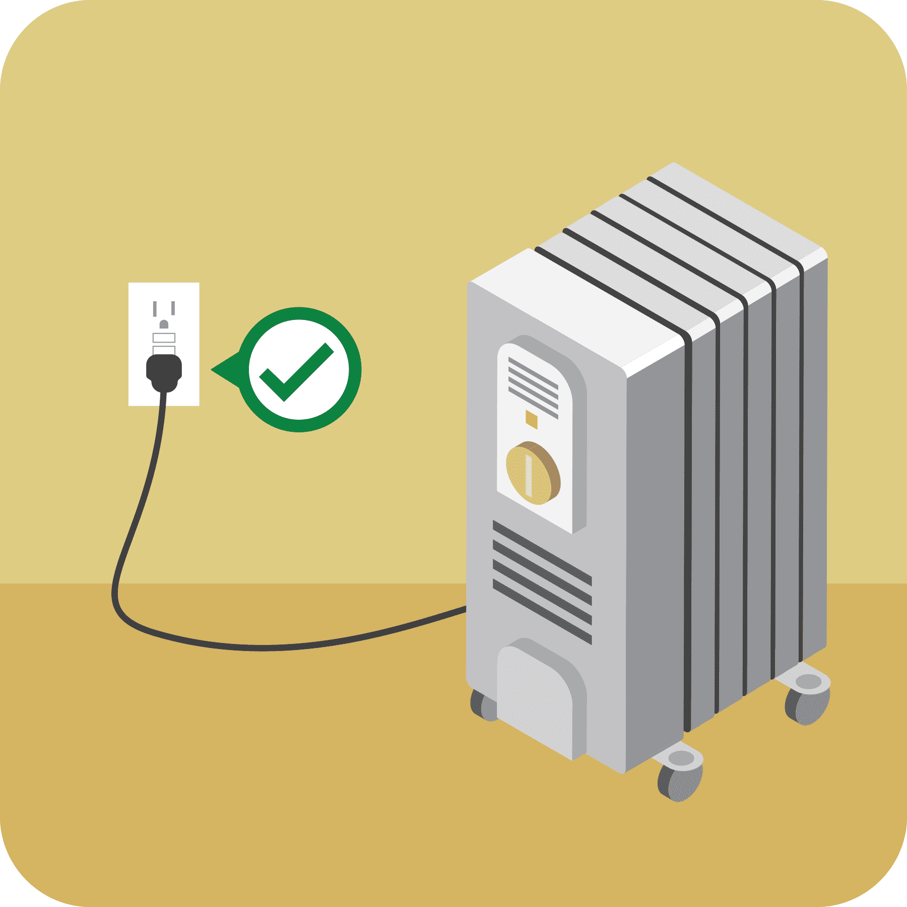 correctly plug in appliances