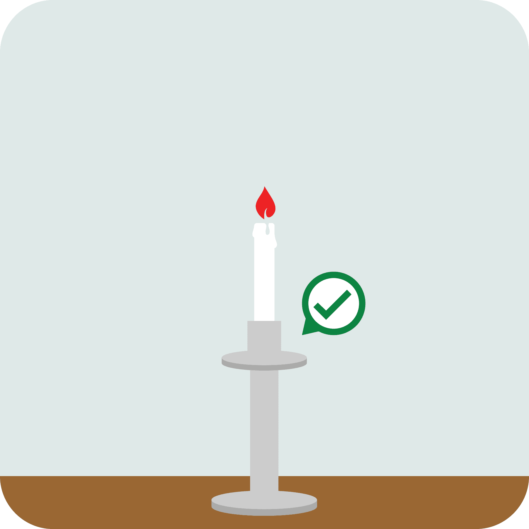 pictograph: candle alone