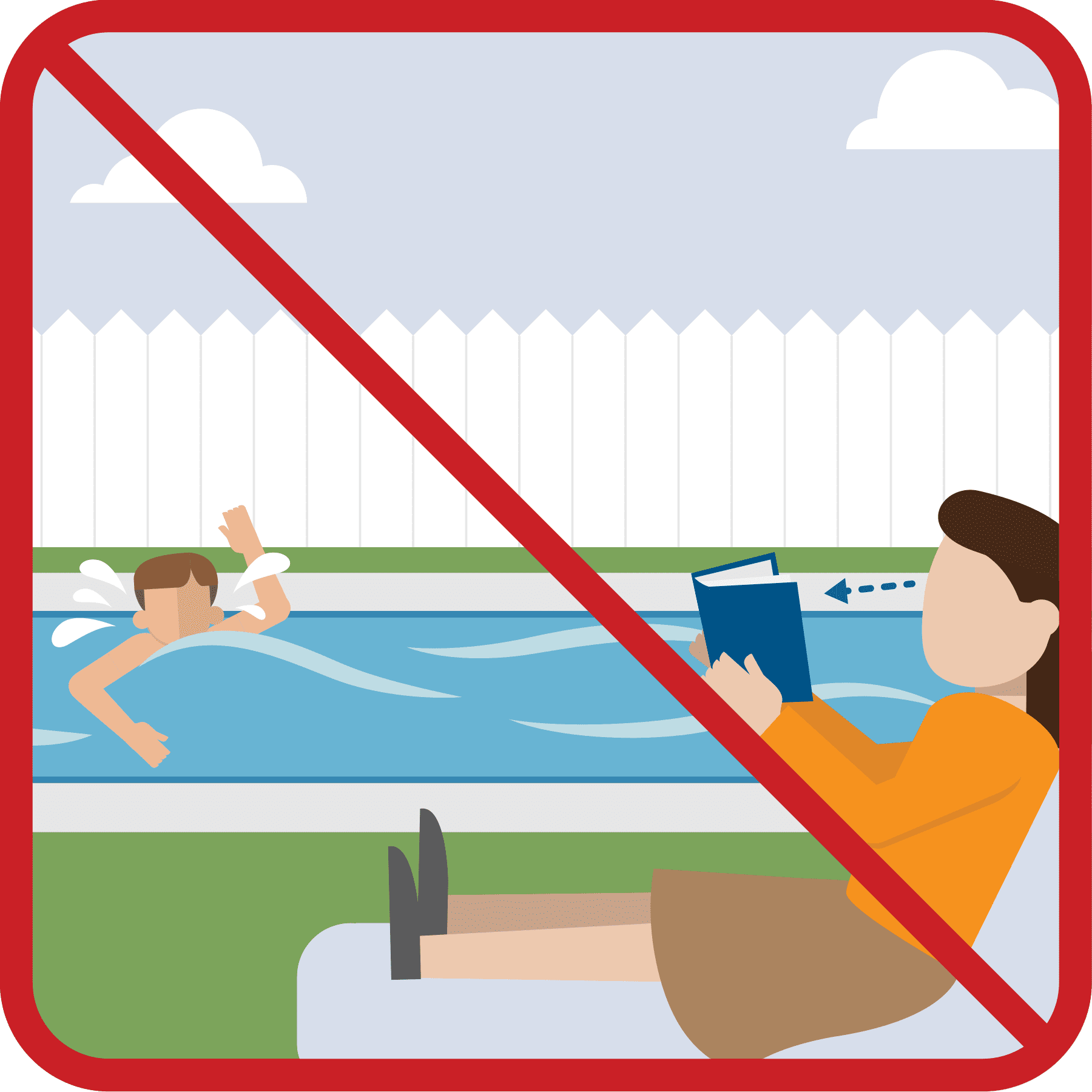 don't let distractions take away from those in the pool