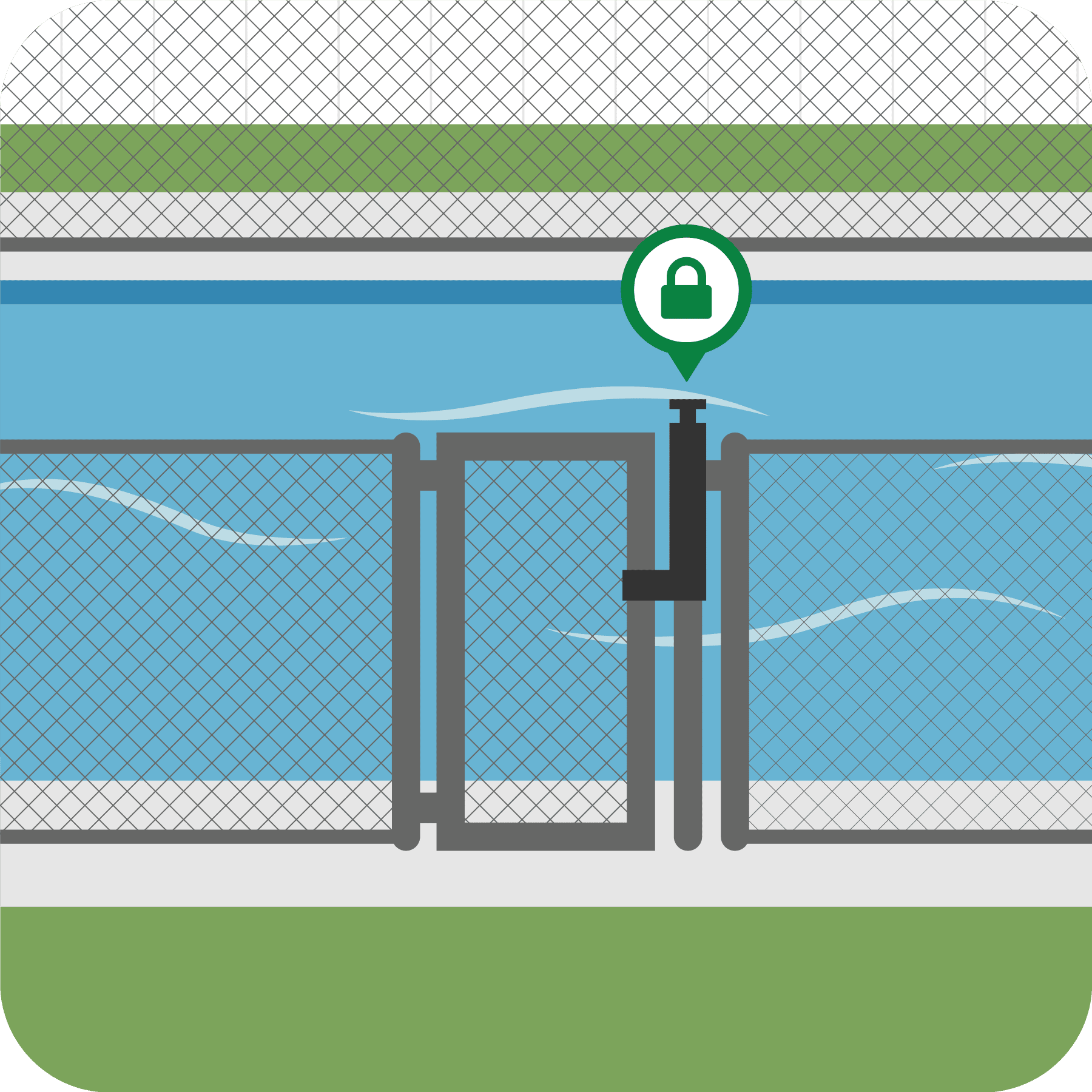 locked pool gate