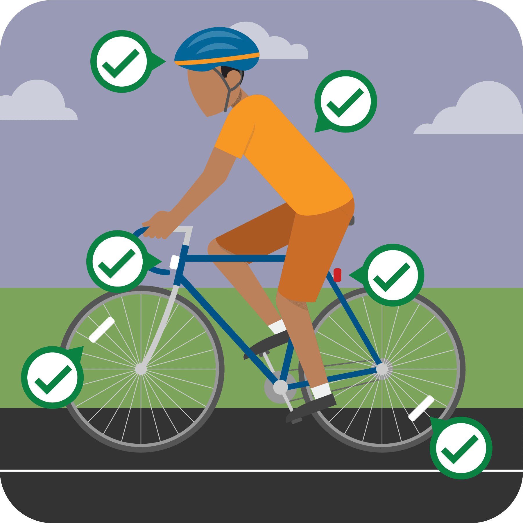 Safe cyclist.