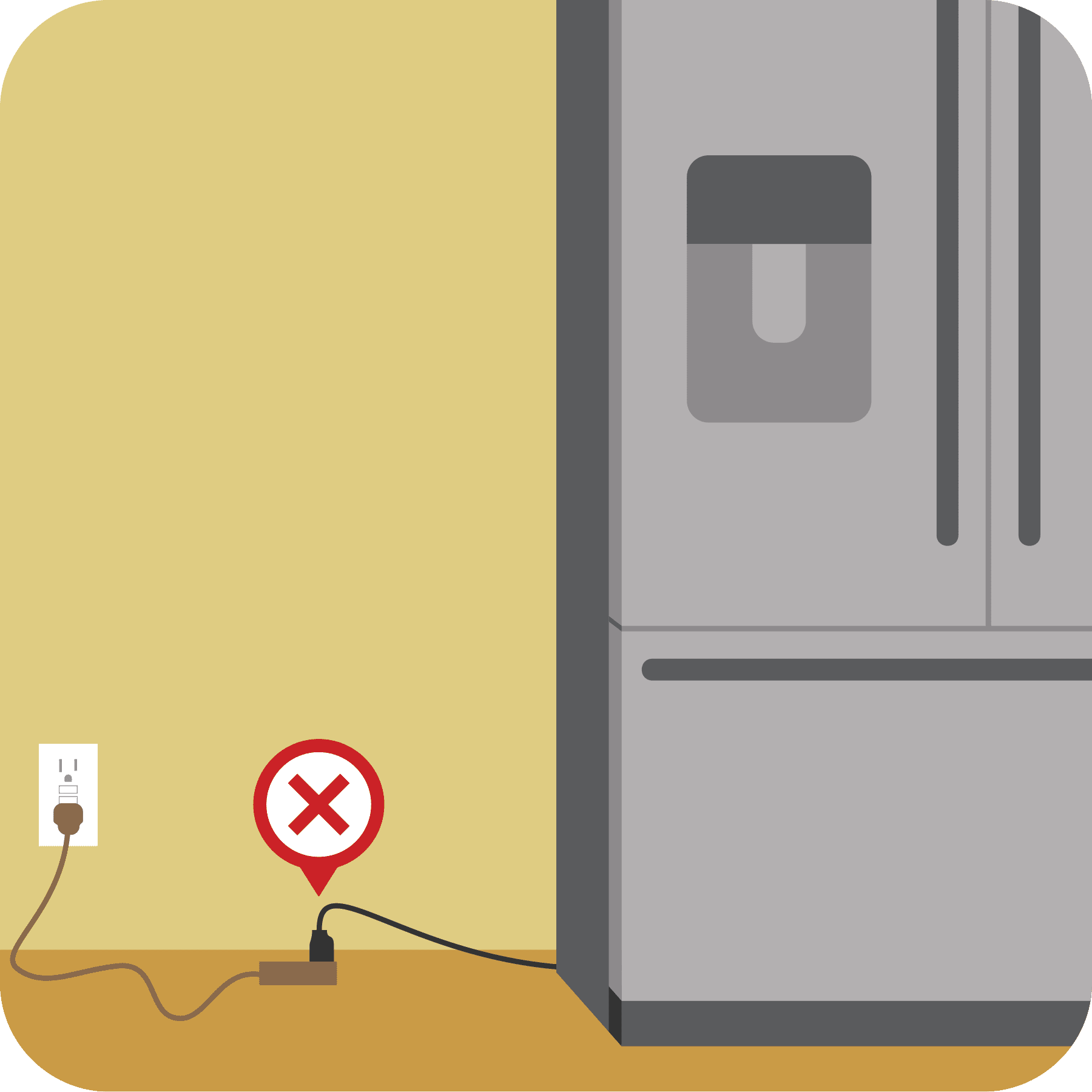 don't use an extension cord for a refrigerator