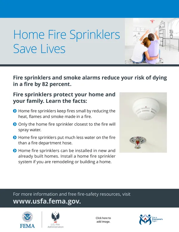 handout: Home Fire Sprinklers Save Lives